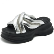 DazzleDuo Mid Heel Summer Sandals