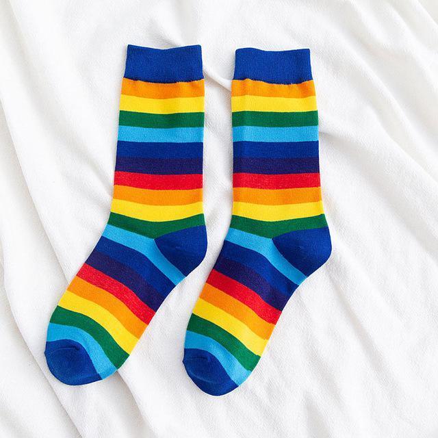 Rainbow Sport Socks - Blue