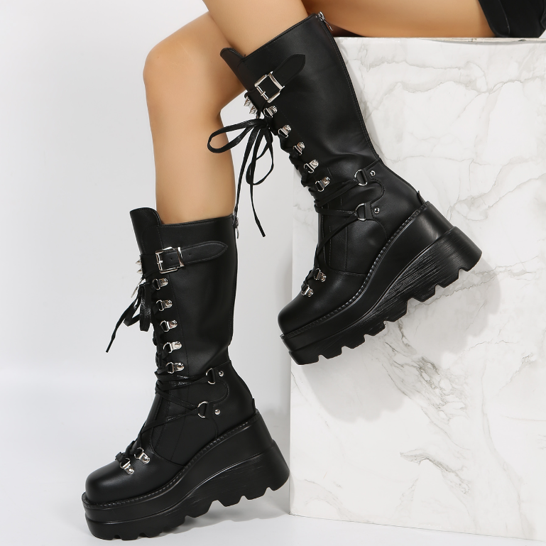 Tall platform boots discount