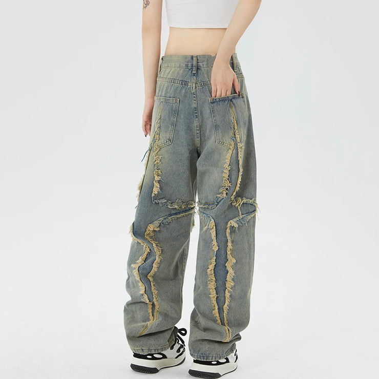 Crossed Retro Street Jeans