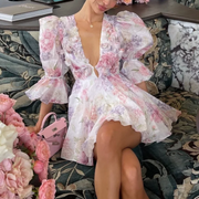 CocoFlame Puff Mini Dress