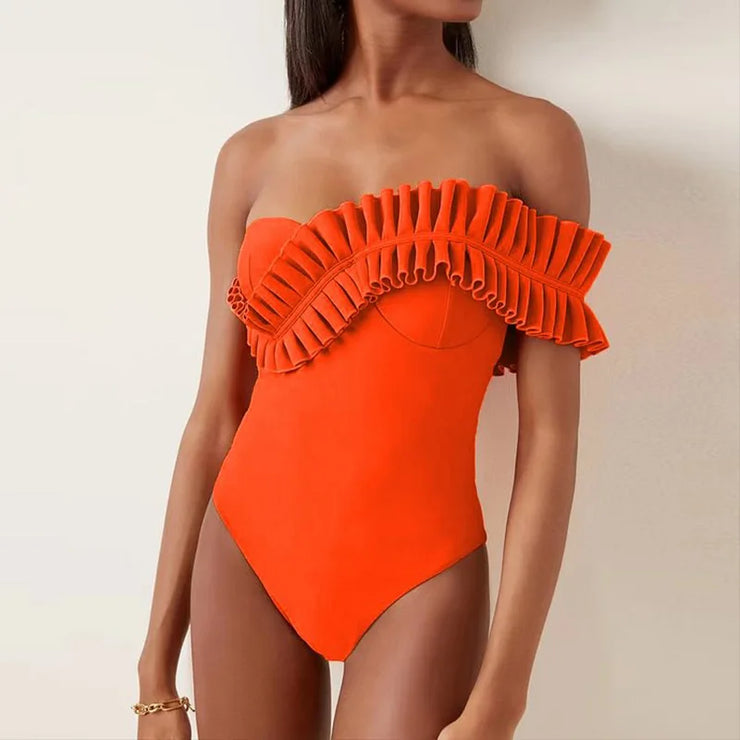 Flirty Ruffle Bombshell Swimsuit