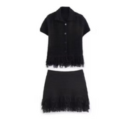 Tassel Muse Cardigan Skirt Sets