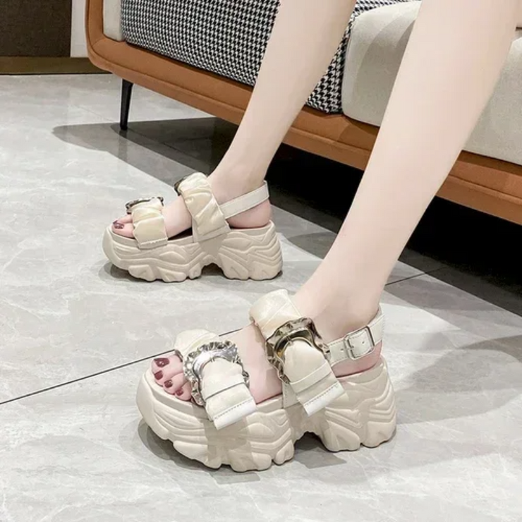 Maria Rhinestone Platform Sandals