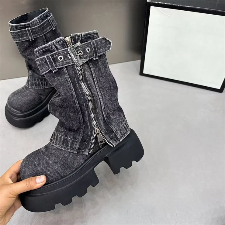 Fashion Fusion Denim Boots