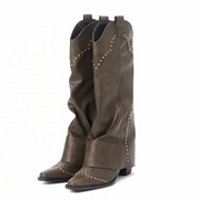 Rogue Rivet Rider Knee High Boots