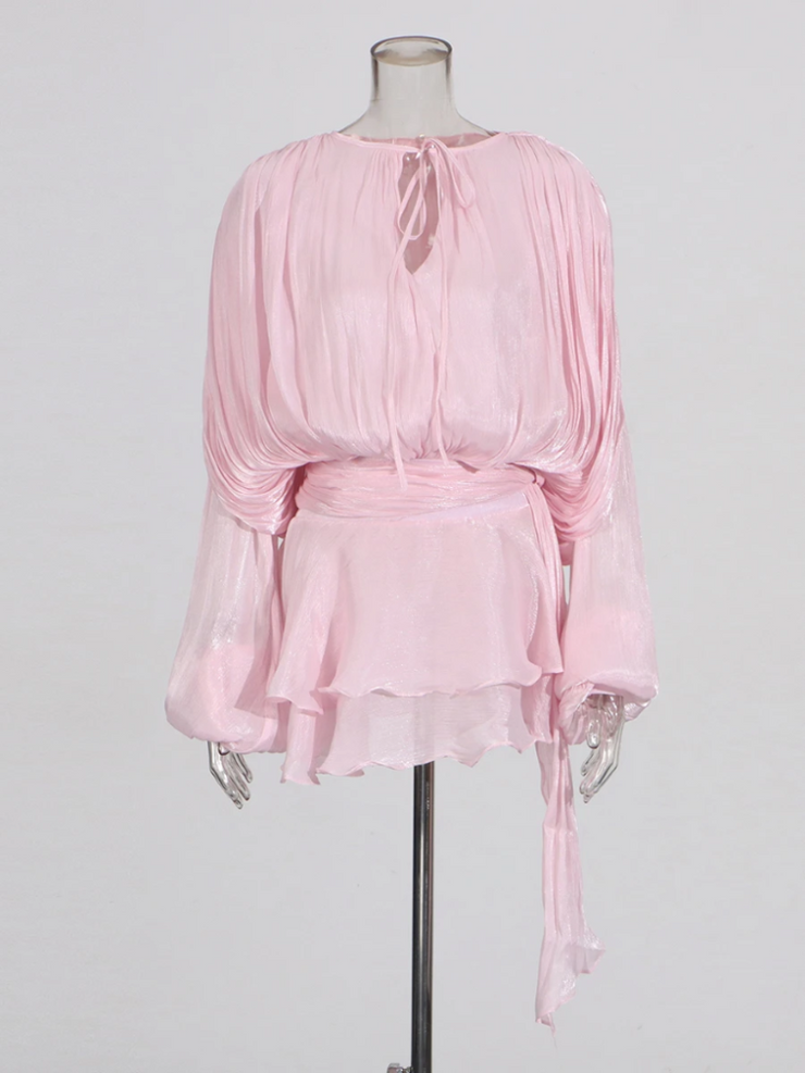 Dreamveil Pleated Wrap Top