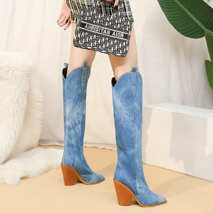 Cowboy boots slip in 2025 heel