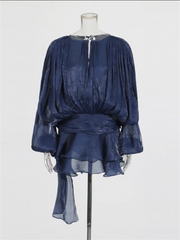 Dreamveil Pleated Wrap Top