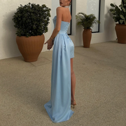 Sultry Petal Split Long Skirt