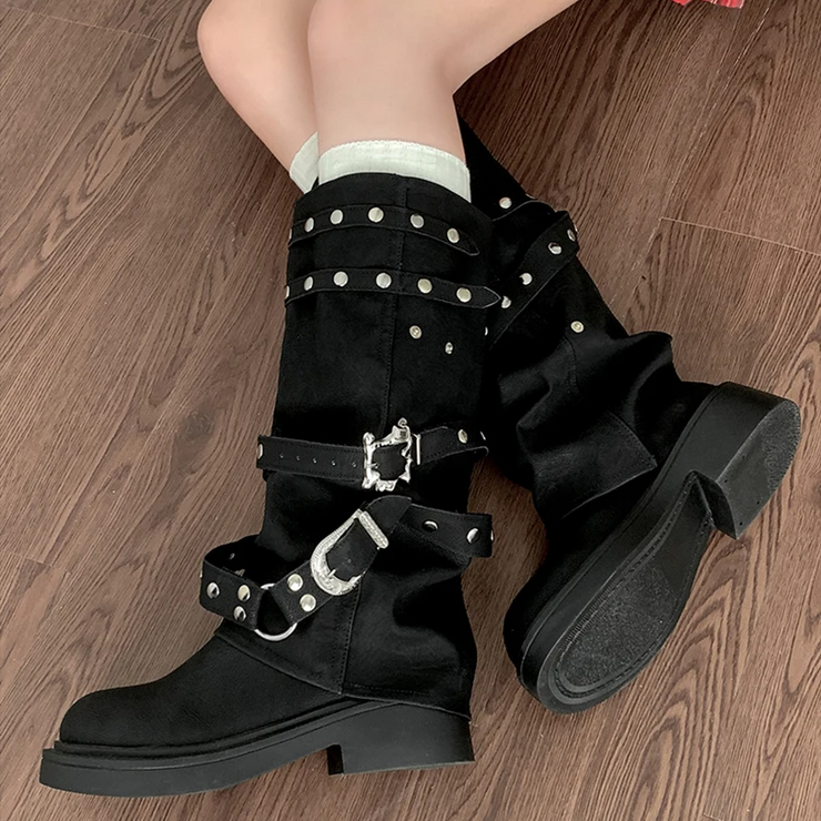 Astrid Rivet Long Boots