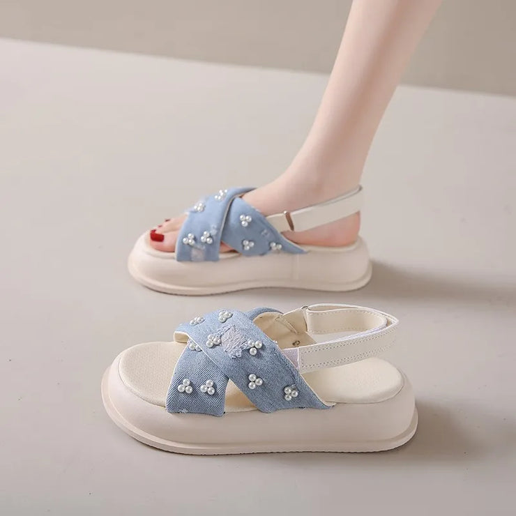 Liana Denim Summer Sandals