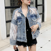 Cappotto in denim con pizzo per la primavera