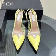 Amara Glow Pointed Glass Heels