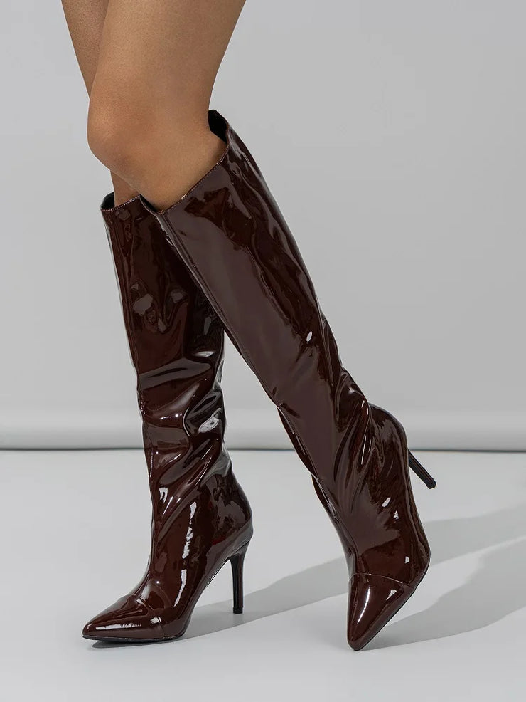 Red Velvet Elegance Boots