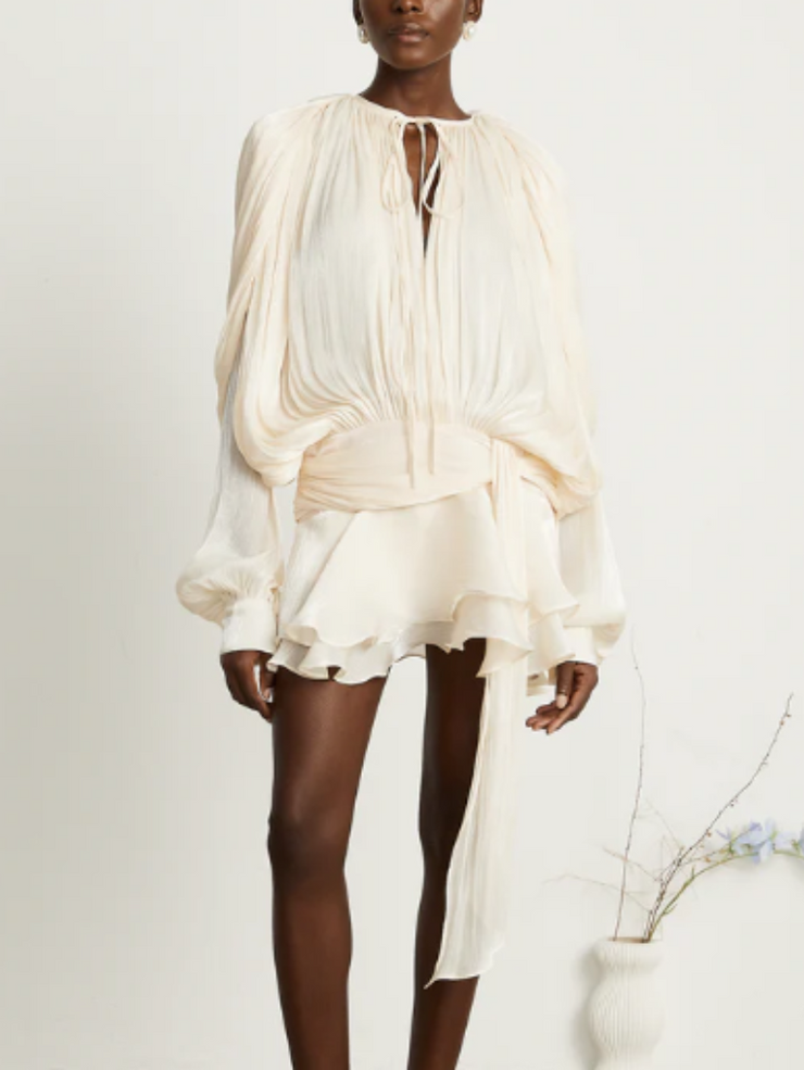 Dreamveil Pleated Wrap Top