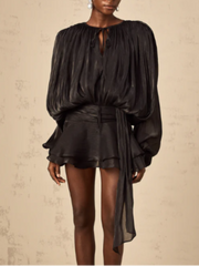 Dreamveil Pleated Wrap Top