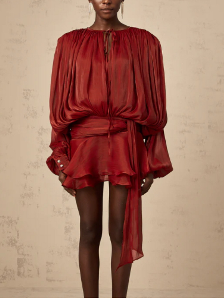 Dreamveil Pleated Wrap Top