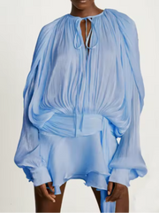 Dreamveil Pleated Wrap Top