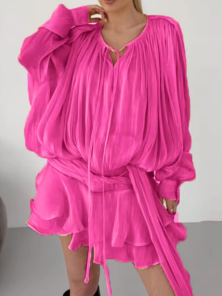 Dreamveil Pleated Wrap Top