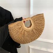 Golden Dune Half-Moon Tote Bag