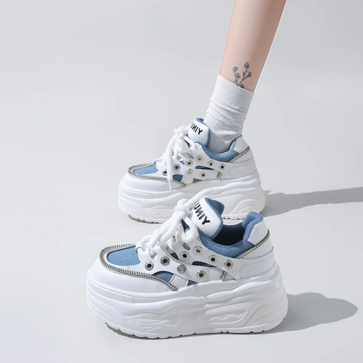 Zipper Platform Sneakers