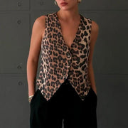 Leopard Lattice Crop Top