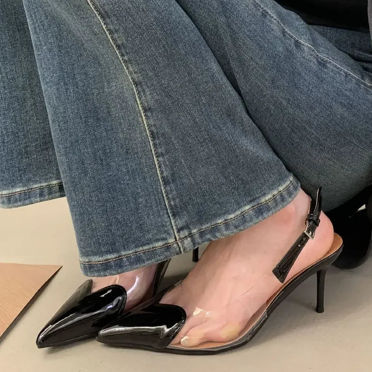 Amara Glow Pointed Glass Heels