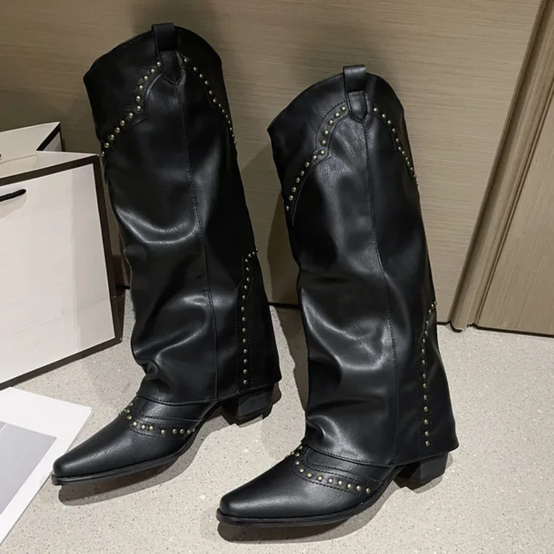 Rogue Rivet Rider Knee High Boots – BASSO