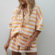 Stripe Vibes Cardigan Set