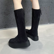 Lustrous Ember Long Boots