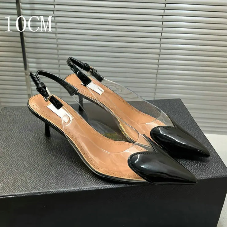 Amara Glow Pointed Glass Heels