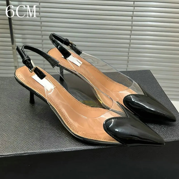 Amara Glow Pointed Glass Heels