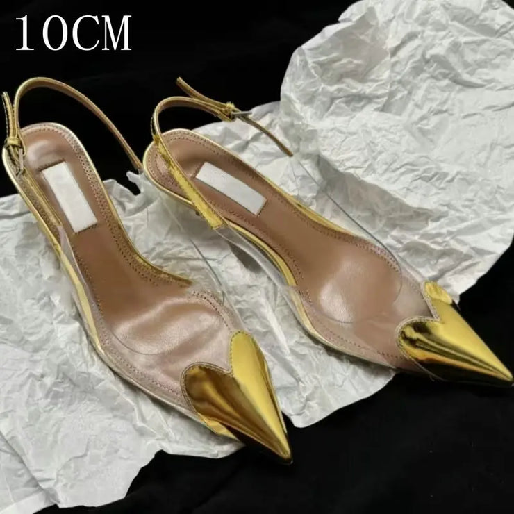 Amara Glow Pointed Glass Heels