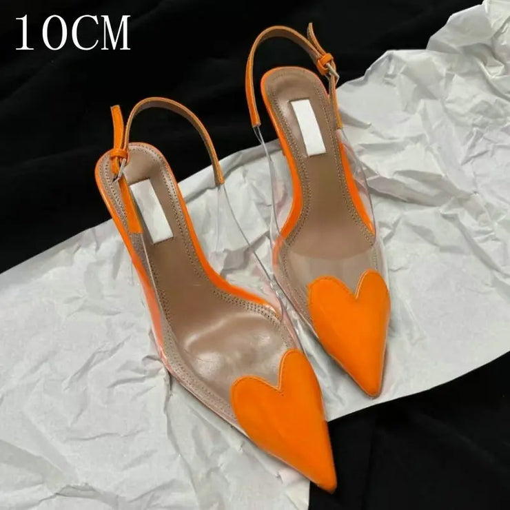Amara Glow Pointed Glass Heels