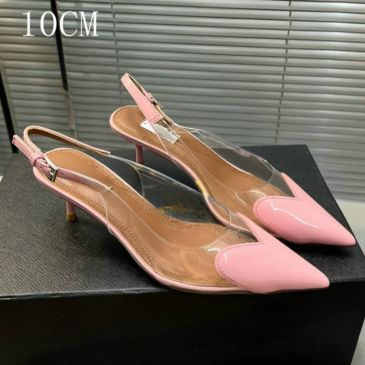 Amara Glow Pointed Glass Heels