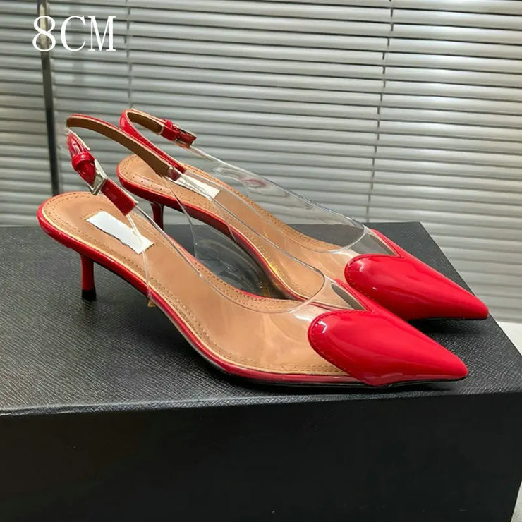 Amara Glow Pointed Glass Heels