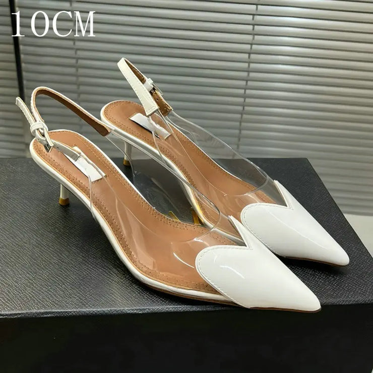 Amara Glow Pointed Glass Heels