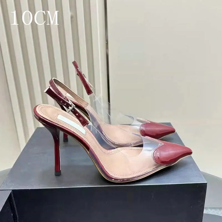 Amara Glow Pointed Glass Heels