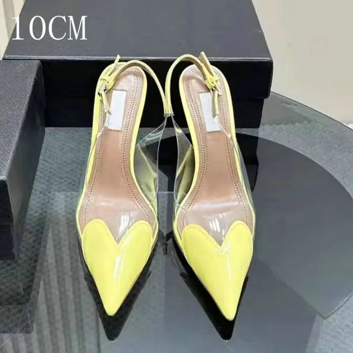 Amara Glow Pointed Glass Heels