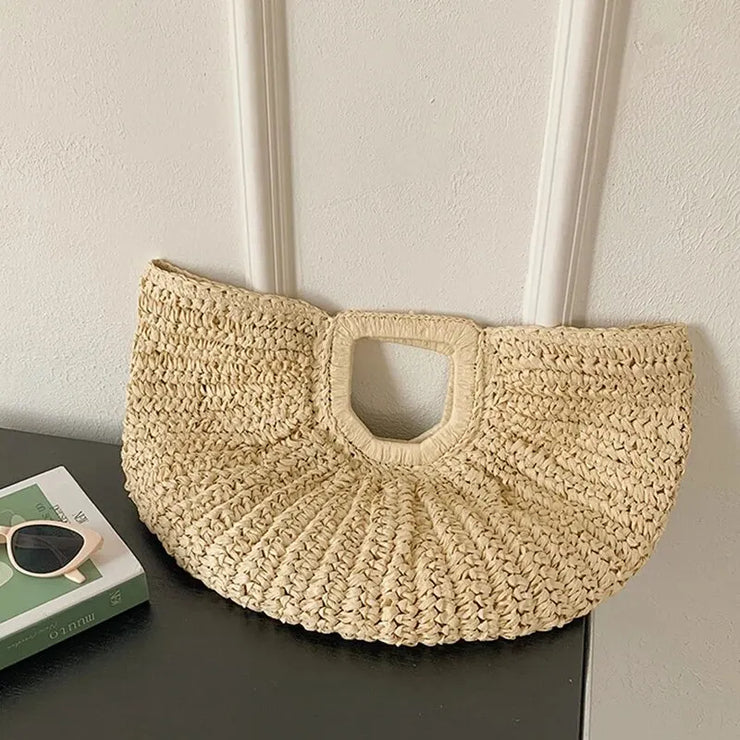 Golden Dune Half-Moon Tote Bag
