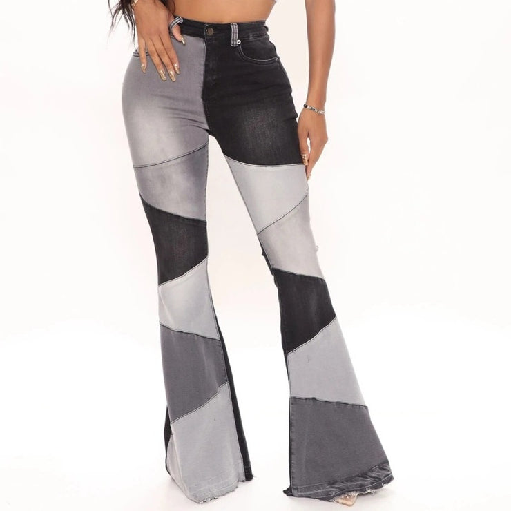 Zigzag Flared Jeans