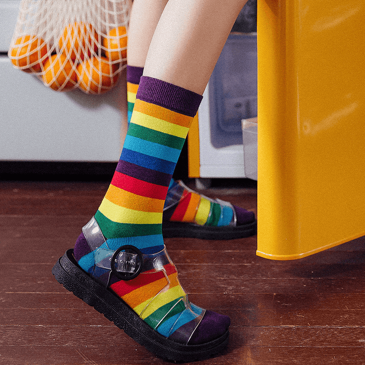 Rainbow Sport Socks - Black