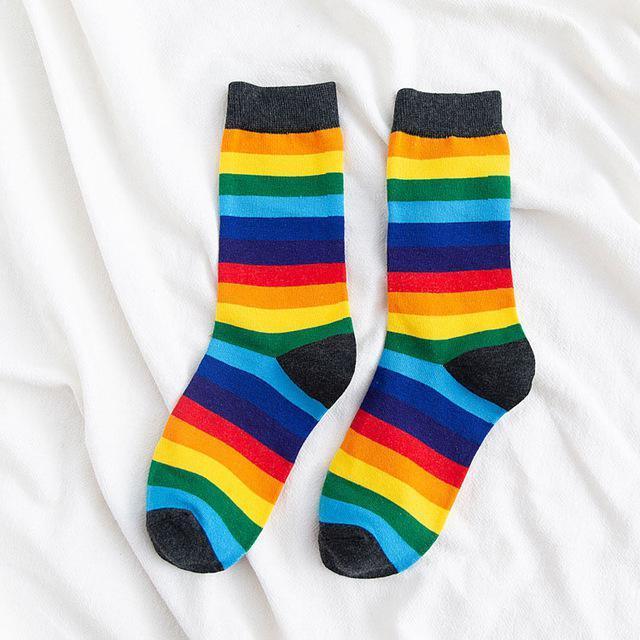 Rainbow Sport Socks - Gray