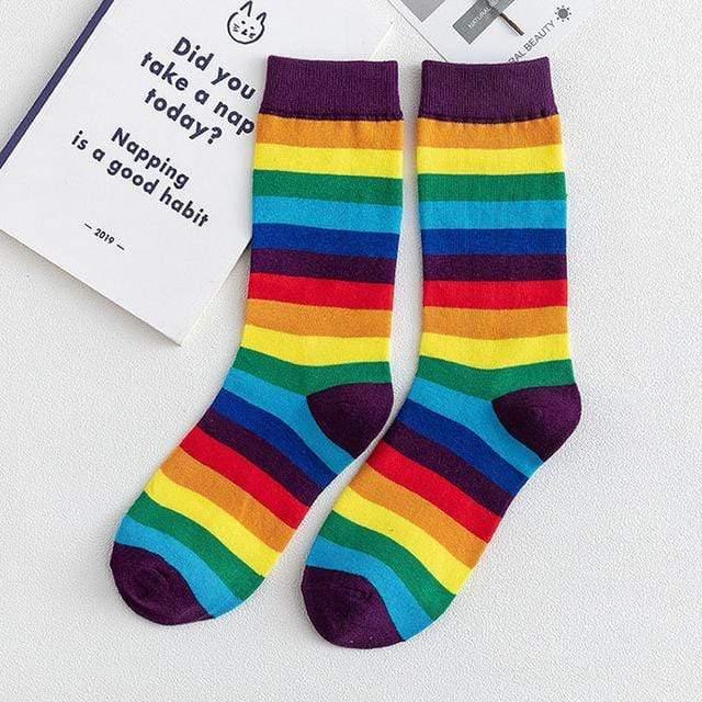 Rainbow Sport Socks - Purple