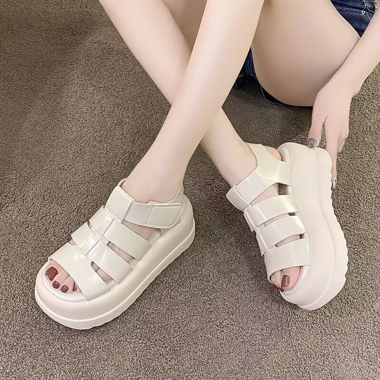 Lustrous Luna Platform Sandals